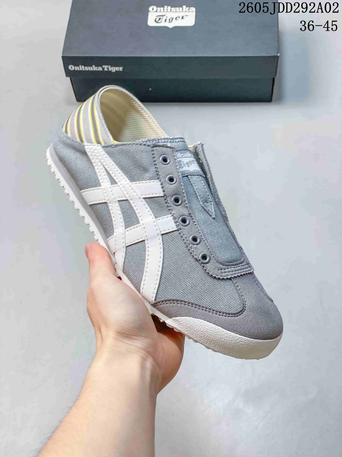 Onitsuka Tiger Mexico Paraty Slip-On Sneakers, Gray