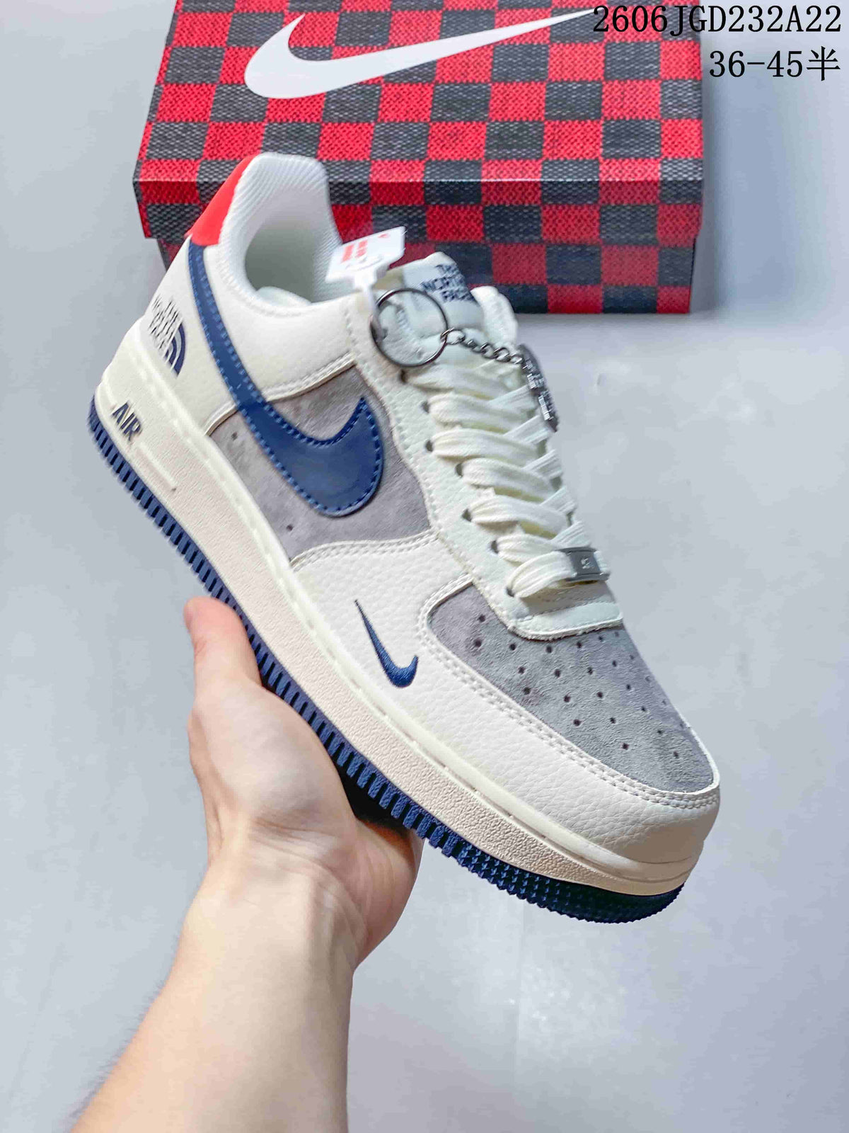 Nike Air Force 1 '07 Low White Grey Blue Sneakers
