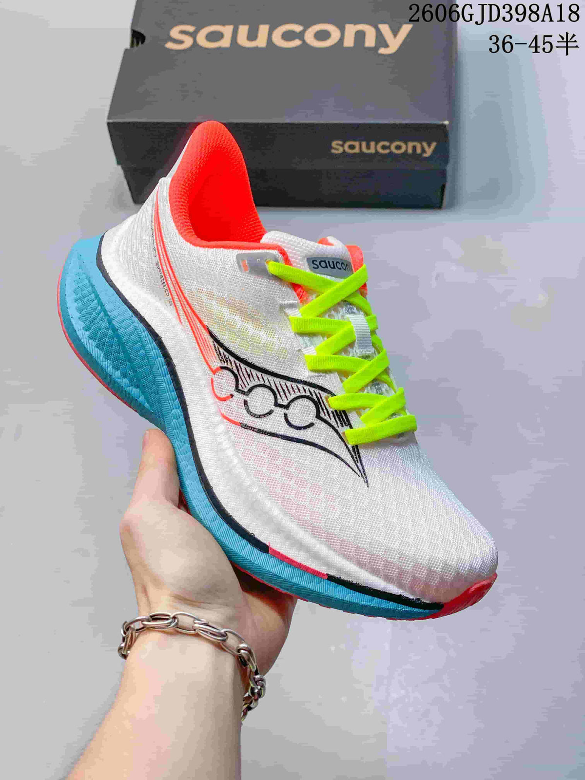 Saucony Endorphin Speed 5 Running Shoes, White Multi-Color