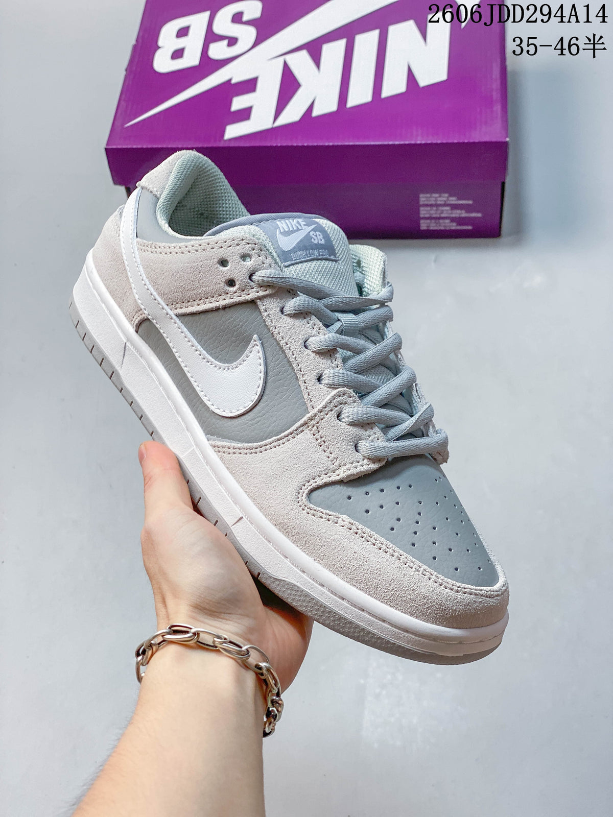 Nike SB Dunk Low Gray and White Skate Shoes IB4417-104