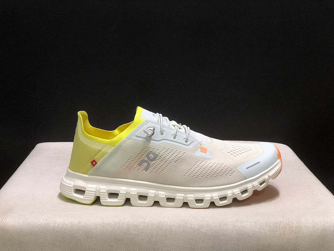 On Cloud 6 Coast Sneakers in Ivory, Yellow and Orange
