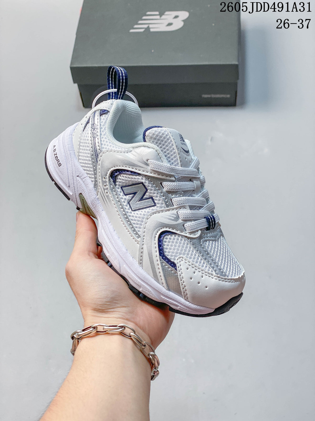 New Balance 530 Kids' Sneakers in White and Navy