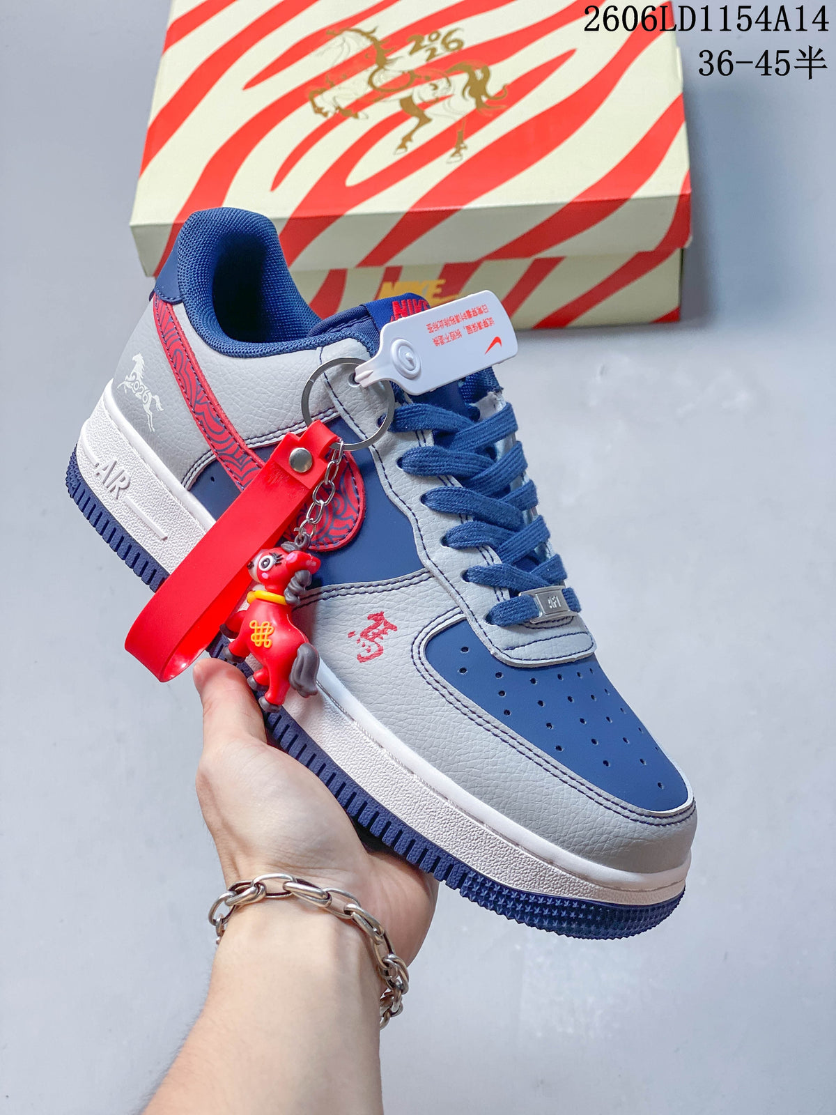 Nike Air Force 1 ’07 Low Blue and Grey Sneakers