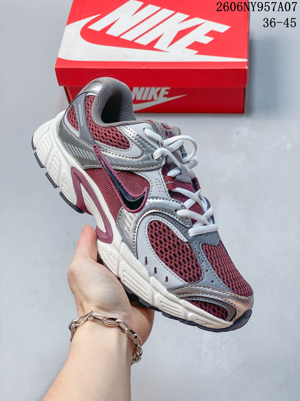 Nike V5 RNR Sneakers in Burgundy and Silver