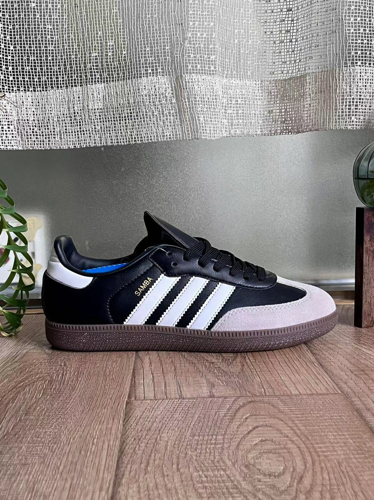 Adidas Samba Sneakers in Black, White and Gum