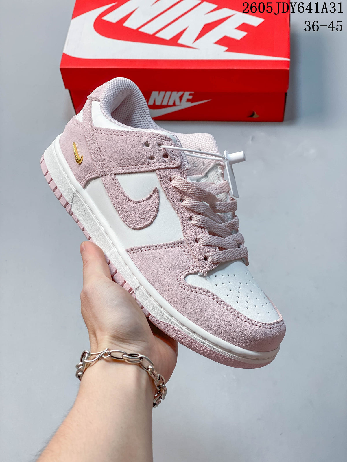 Nike SB Dunk Low Sneakers in Pink and White IB4417