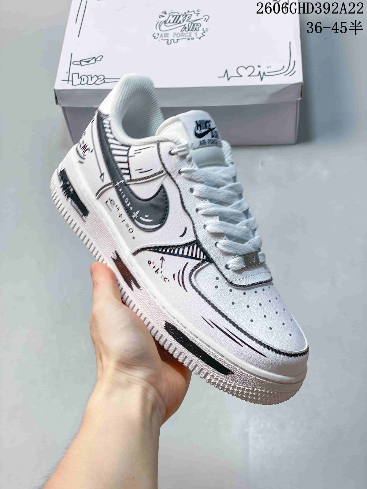 Nike Air Force 1 ’07 Low White Graphic Sneakers
