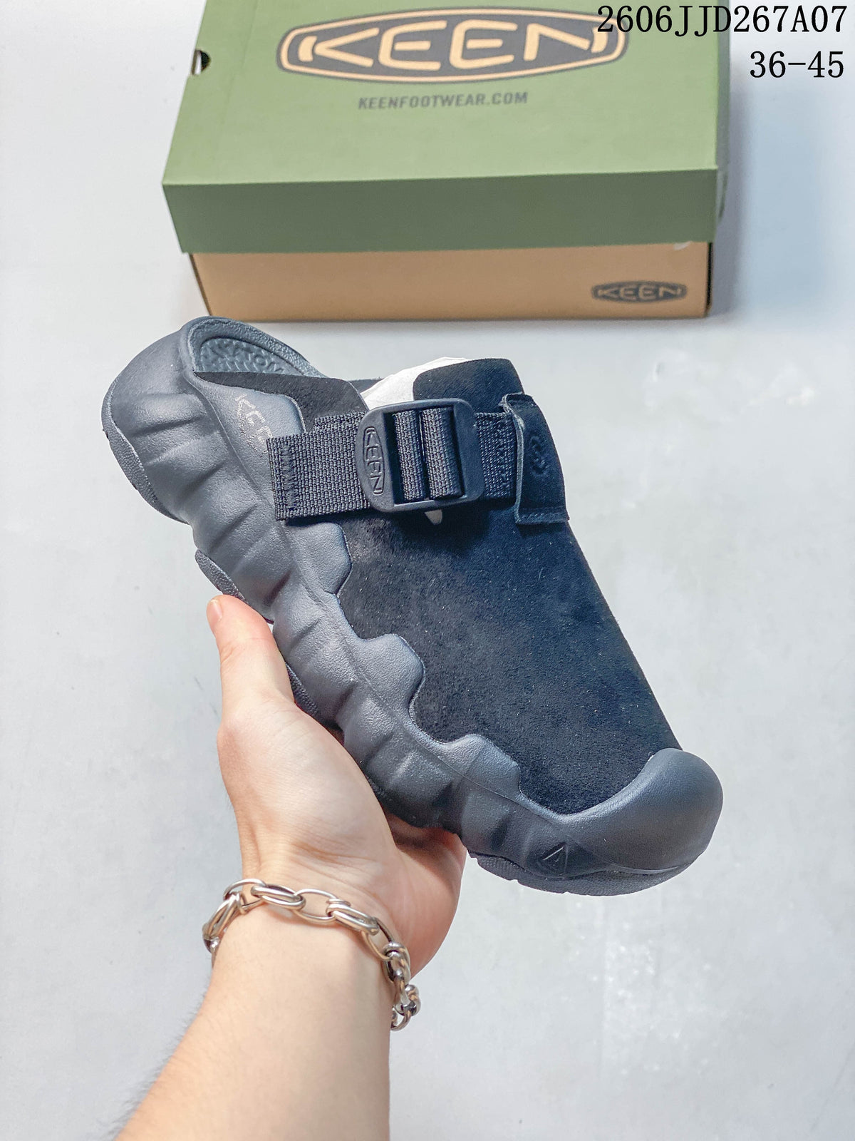 KEEN Hyperport Clog Leather Closed-Toe Sandals, Navy