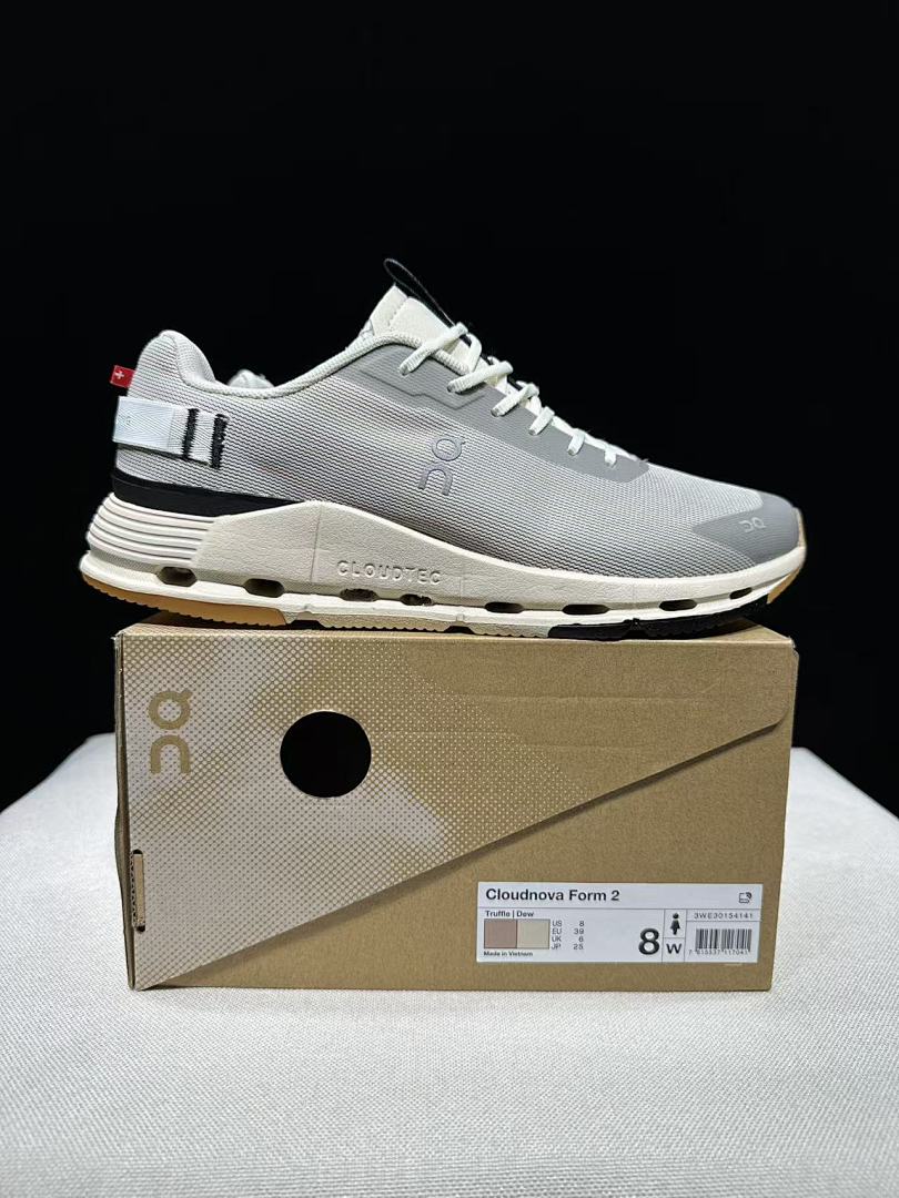 On Cloudnova Form 2 Sneakers in Gray and Gum