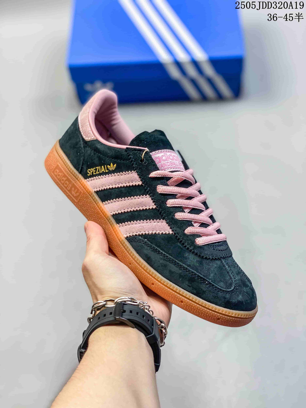 adidas Originals Gazelle Indoor Sneakers, Black and Pink