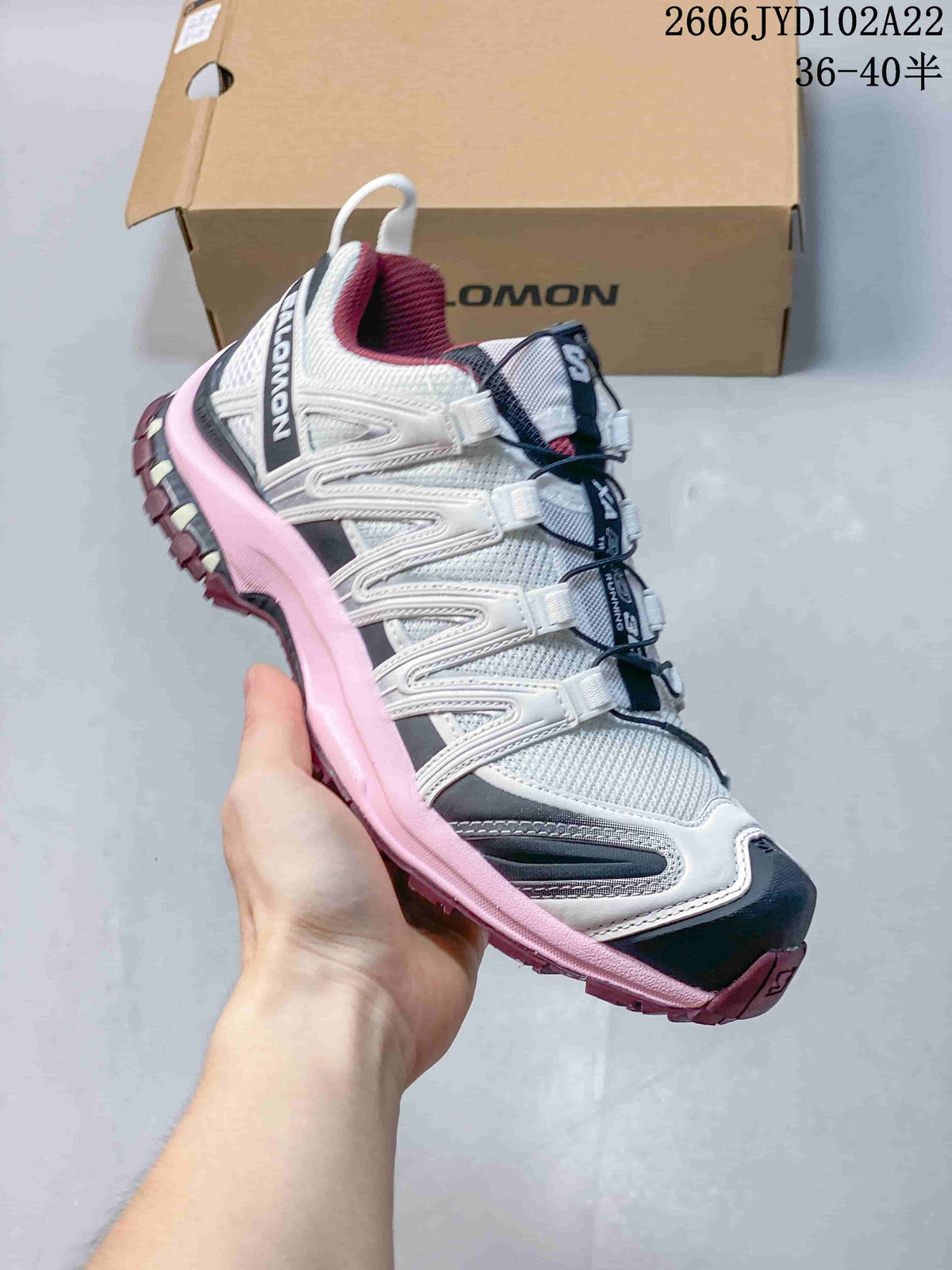 Salomon XA Pro 3D Trail Running Shoes, White Pink