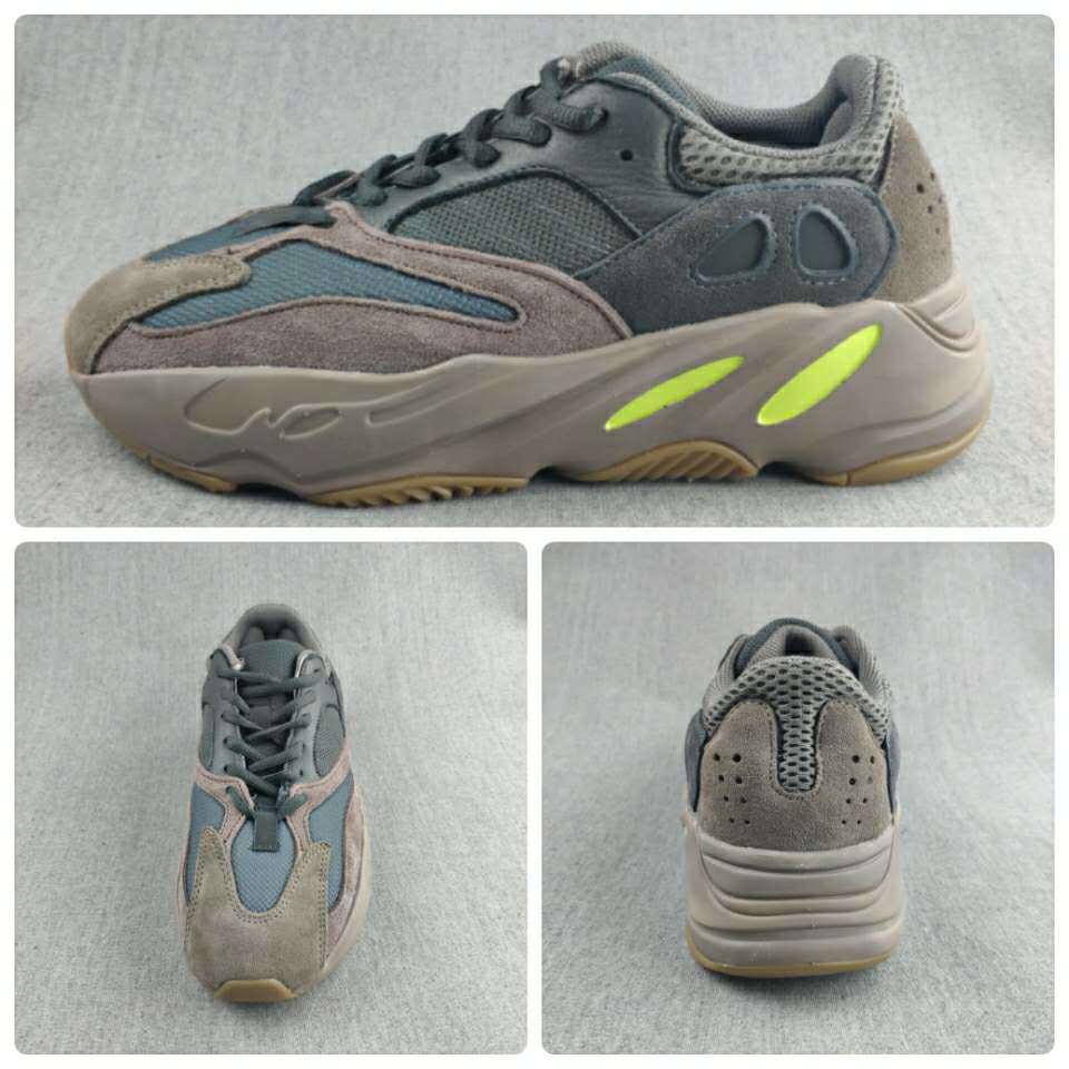 Composite view showing the sneaker's side, top, and rear angles.