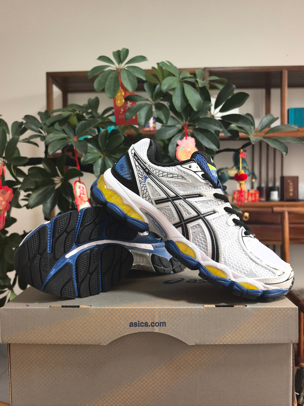ASICS GEL-Quantum 360 White Black Blue Sneakers