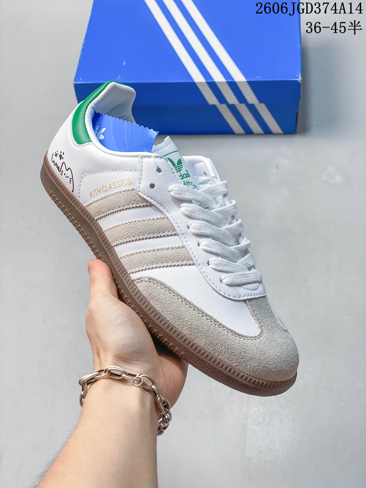 Adidas Originals Samba Vegan OG Low-Top Sneakers White Green