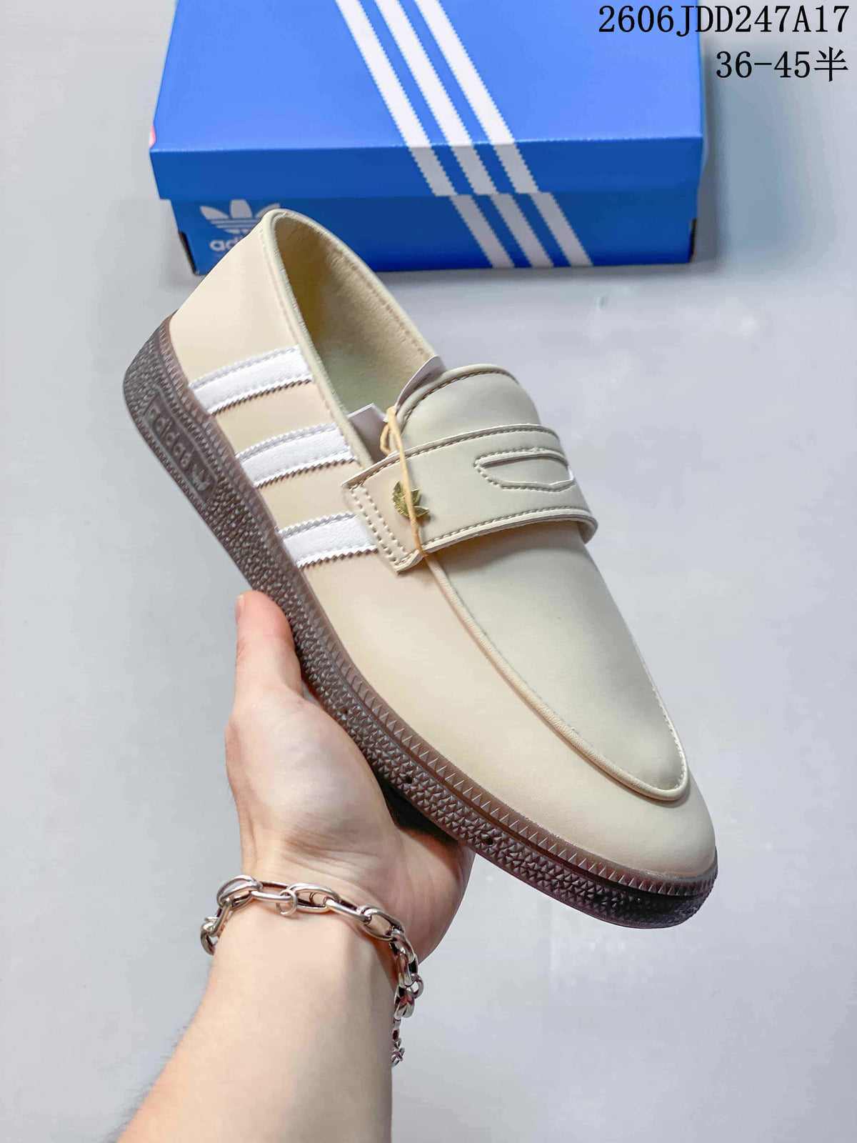 adidas Originals Handball Spezial Loafer Sneakers, Cream and White