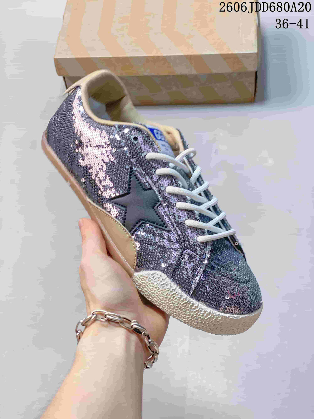 Golden Goose Super-Star Sequin Low-Top Sneakers