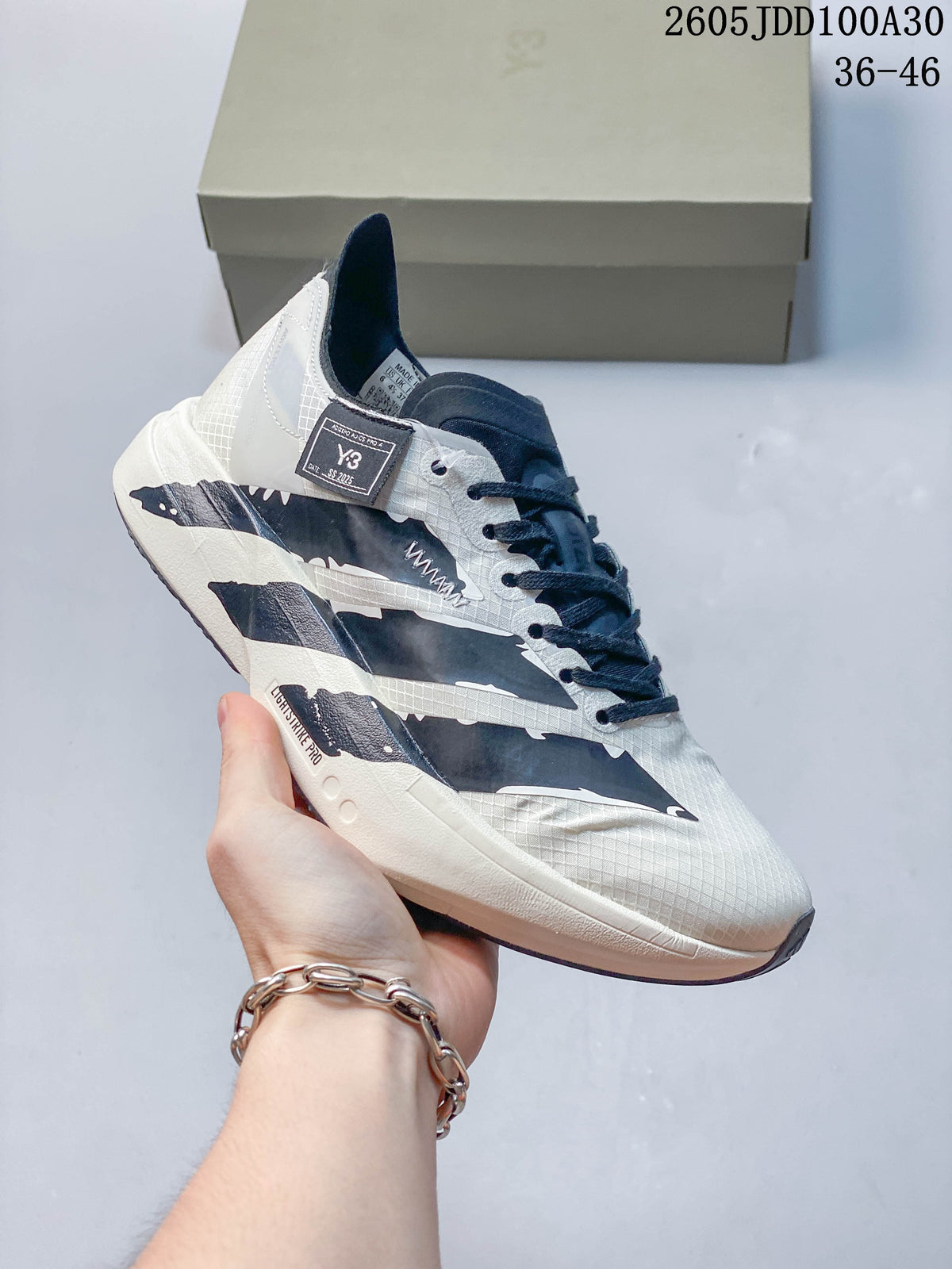 Adidas Adizero Adios Pro 4 Running Shoes, White and Navy