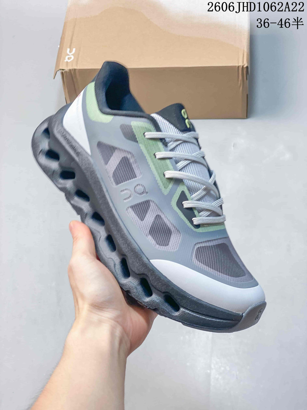 On Cloudtilt Remix Sneakers in Gray and Lime