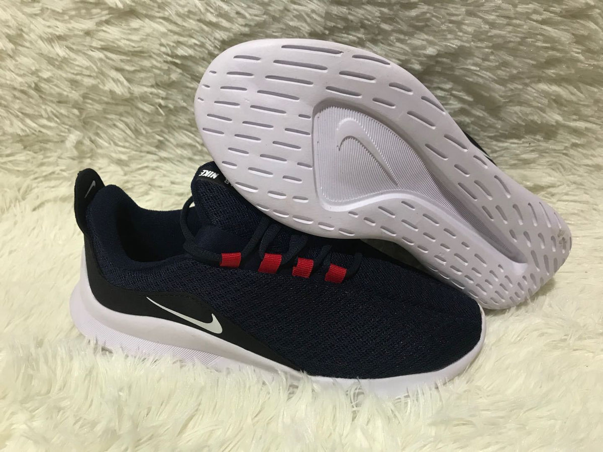 Nike Lunar 5 Sneakers in Navy, Red and White