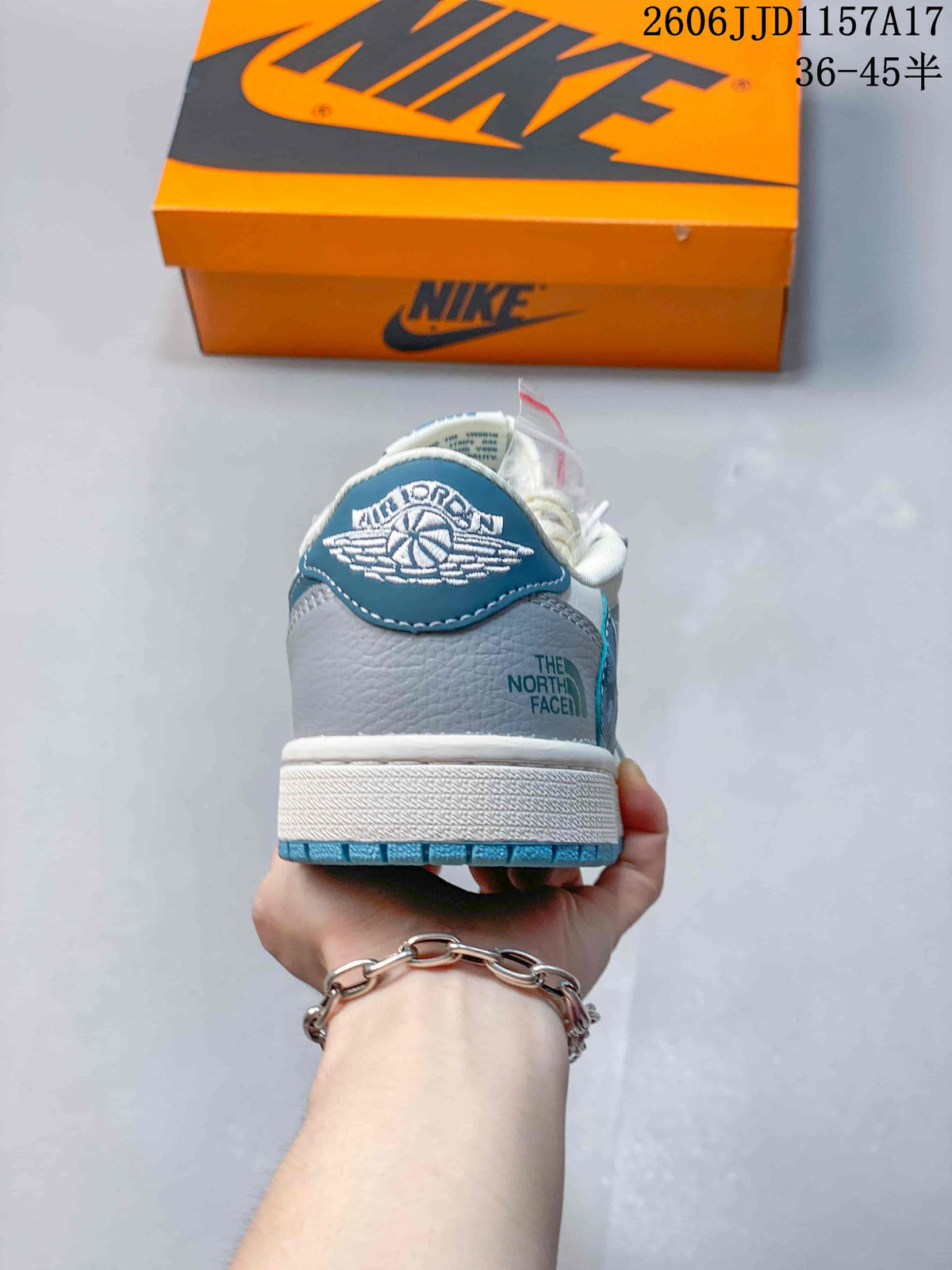 Jordan Air Jordan 1 Low White Grey Blue Sneakers
