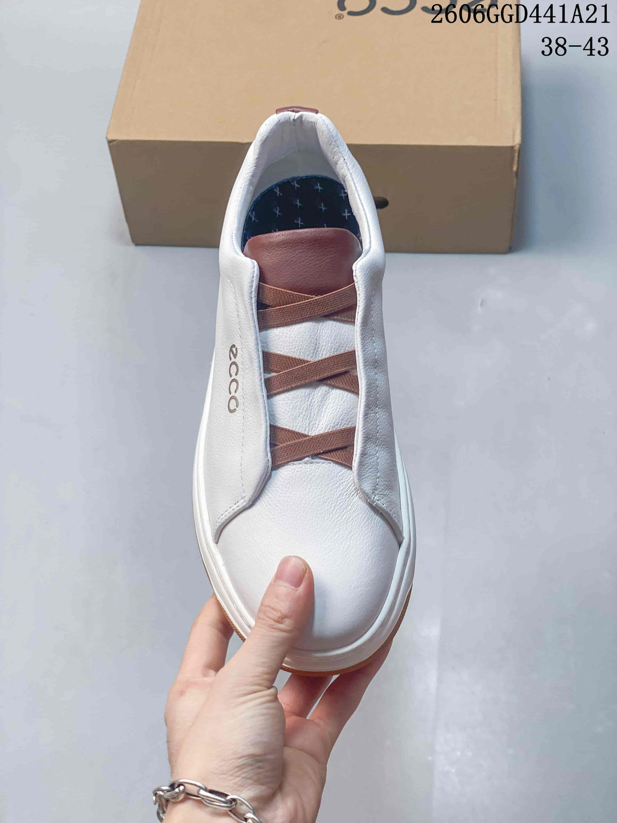 ECCO Casual Sneakers White and Brown 2606GGD441A21