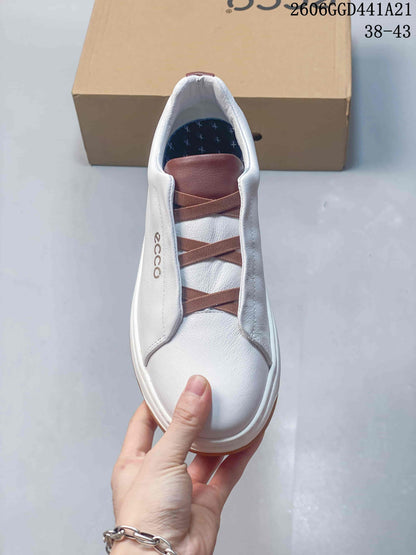 ECCO Casual Sneakers White and Brown 2606GGD441A21