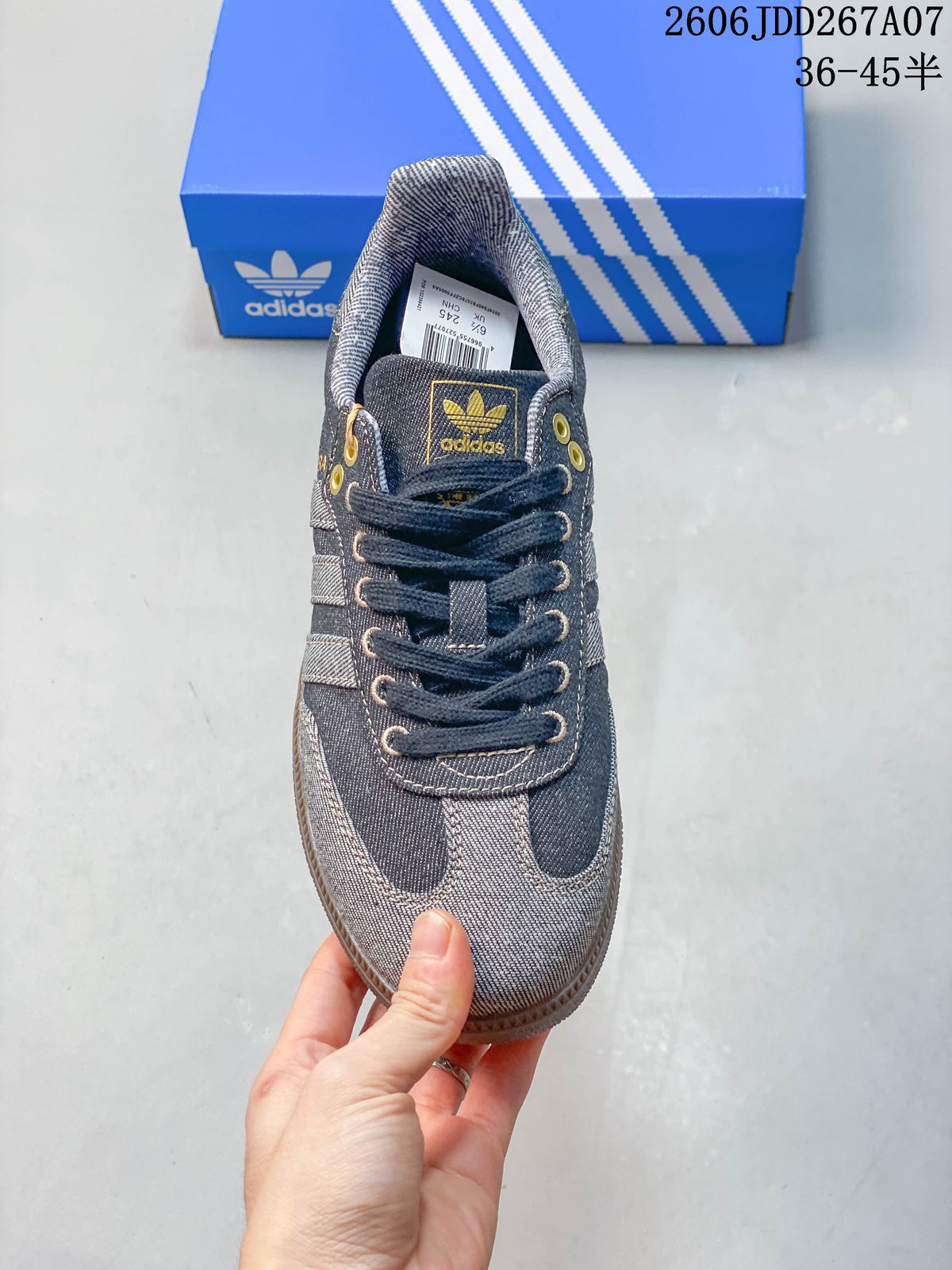 adidas Originals Samba Black Denim Low-Top Sneakers