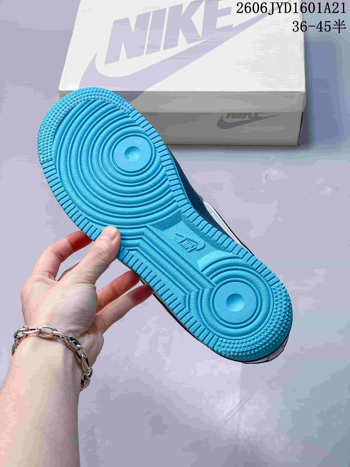 Nike Air Force 1 '07 Low White Green Blue Sneakers