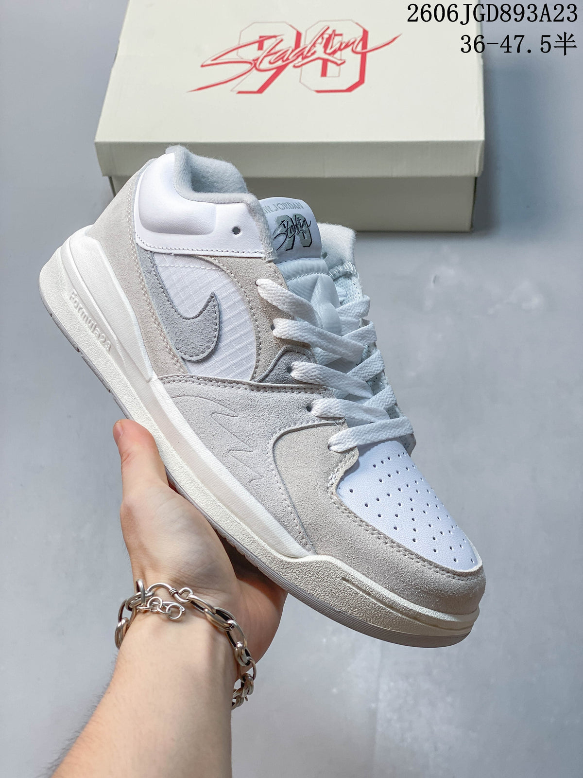 Jordan Stadium 90 Sneakers in White and Blue