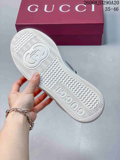 Gucci Chunky White and Silver Low-Top Lace-Up Sneakers