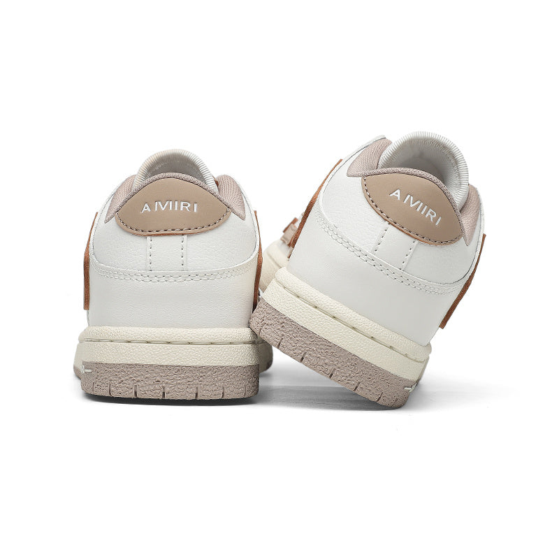 AMIRI Low-Top Sneakers in White and Beige