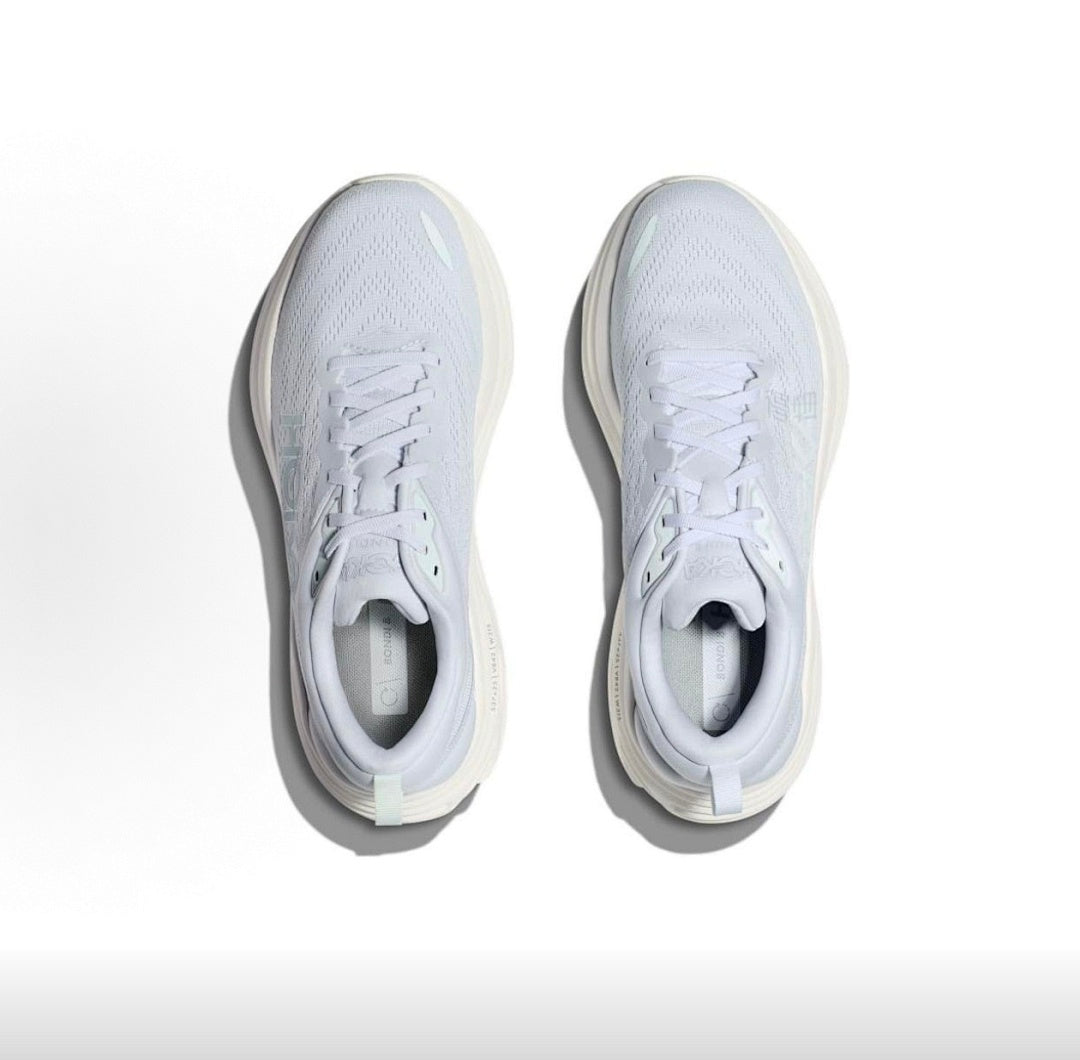 HOKA Bondi 8 White Running Sneakers