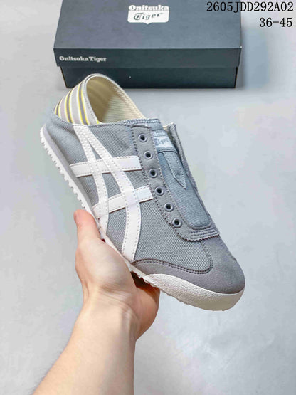Onitsuka Tiger Mexico Paraty Slip-On Sneakers, Gray