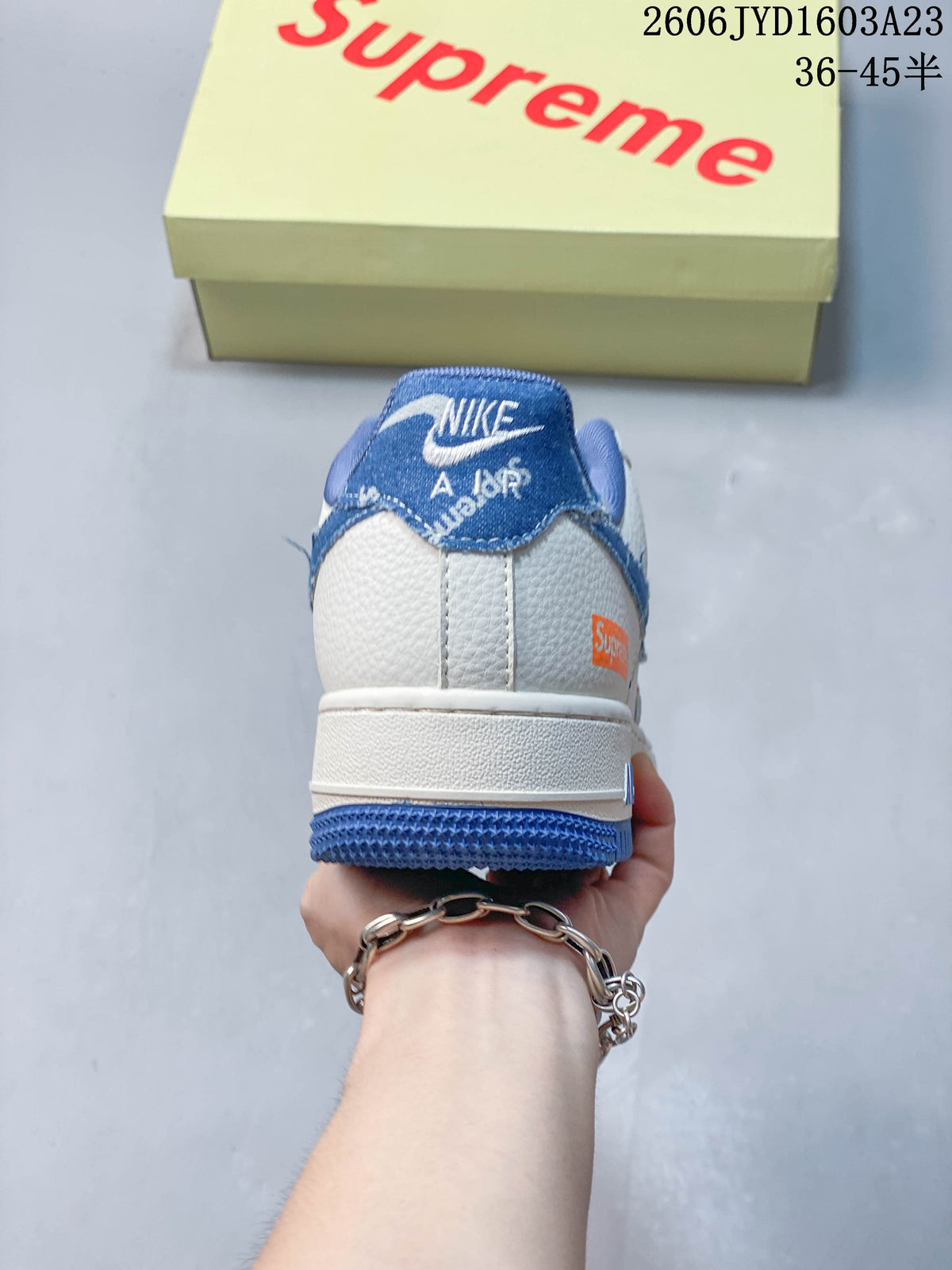 Nike Air Force 1 '07 Low White and Blue Sneakers