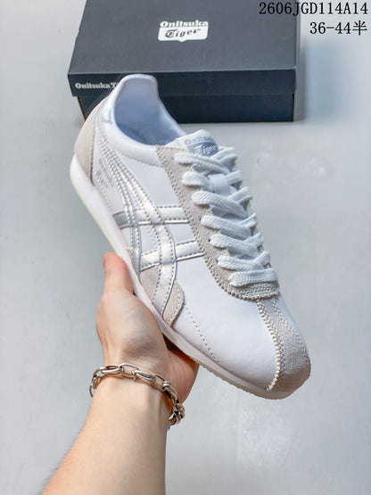 Onitsuka Tiger Runspark White and Silver Sneakers 1183B480-001