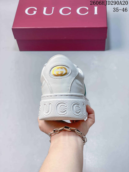 Gucci Chunky Low-Top Lace-Up Sneakers, White
