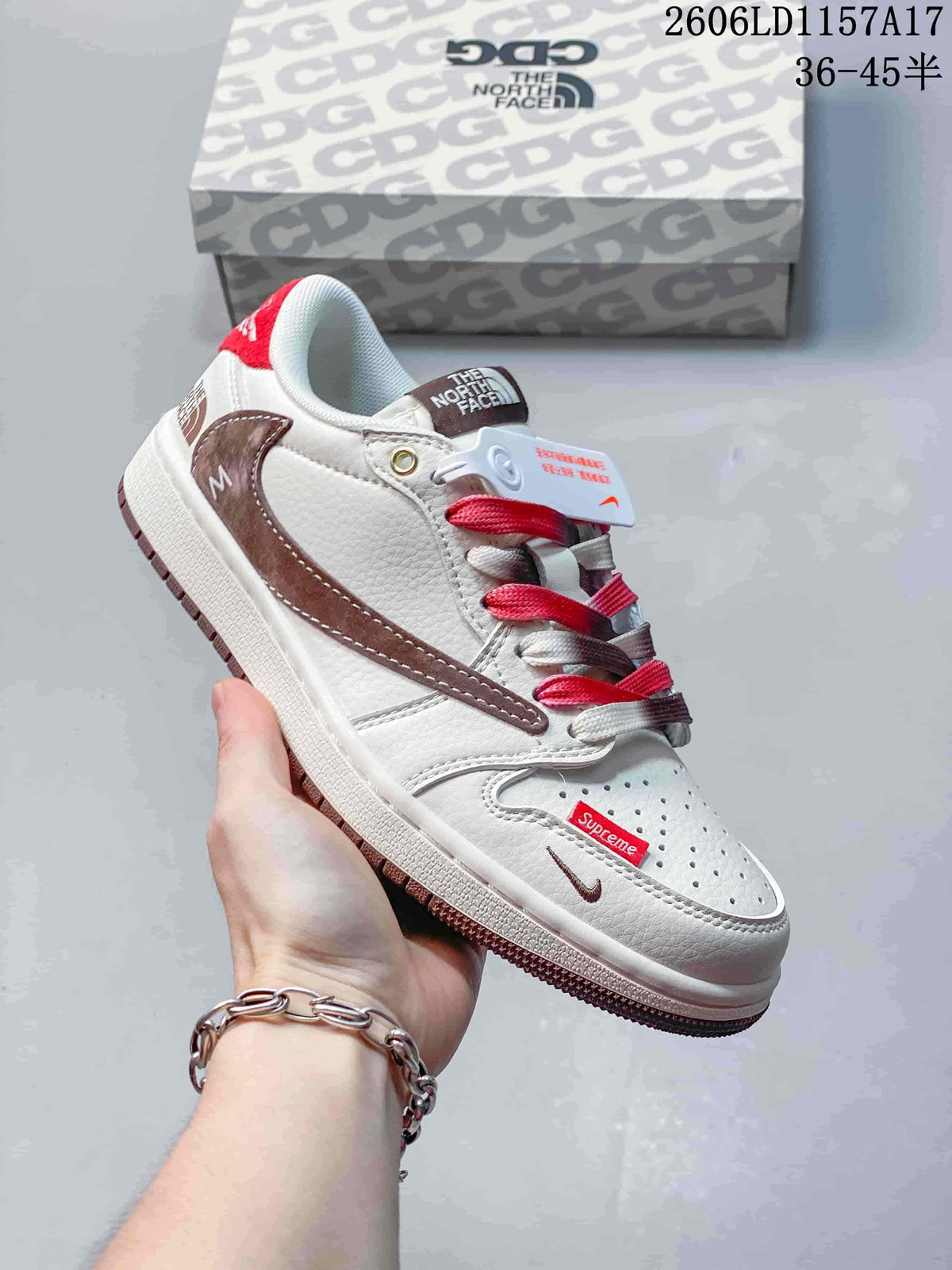 Jordan Air Jordan 1 Low White Multicolor Graphic Sneakers