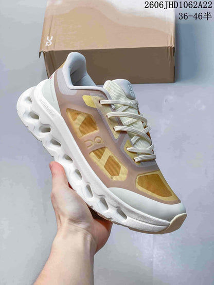On Cloudtilt Remix Sneakers in Beige and Gold