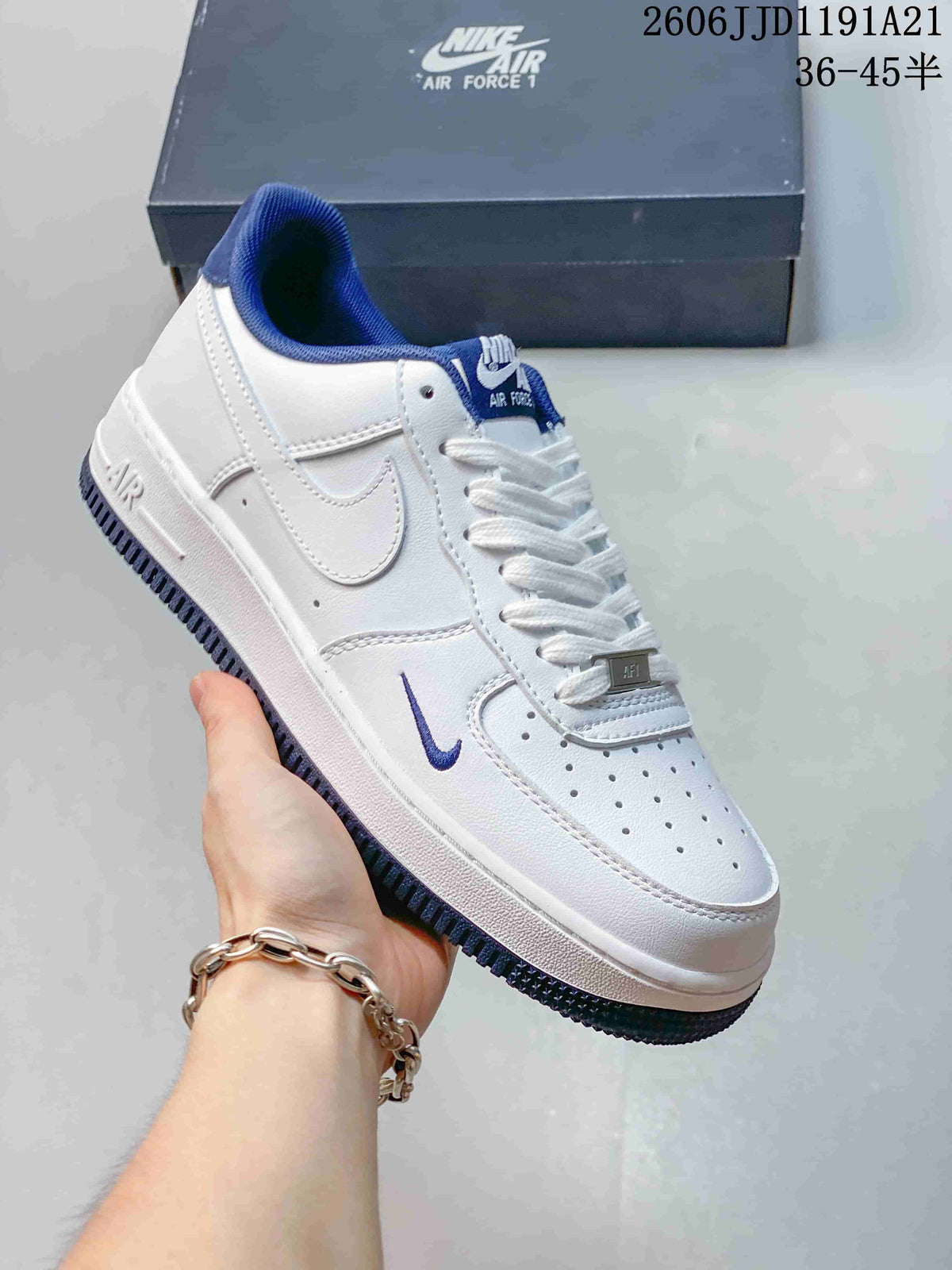 Nike Air Force 1 Low White and Blue Sneakers