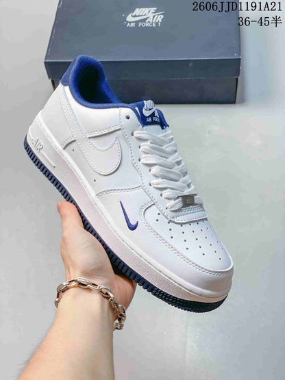 Nike Air Force 1 Low White and Blue Sneakers