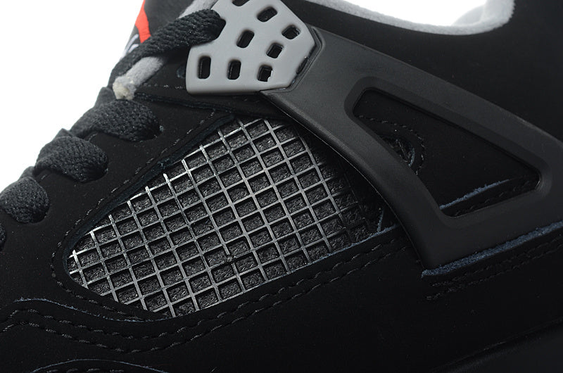 Close-up of the side mesh panel and grey molded lace-support component.
