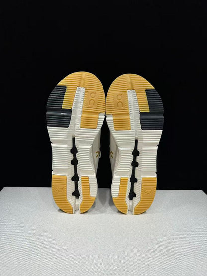 On Cloudnova 2 Sneakers in Ivory and Orange