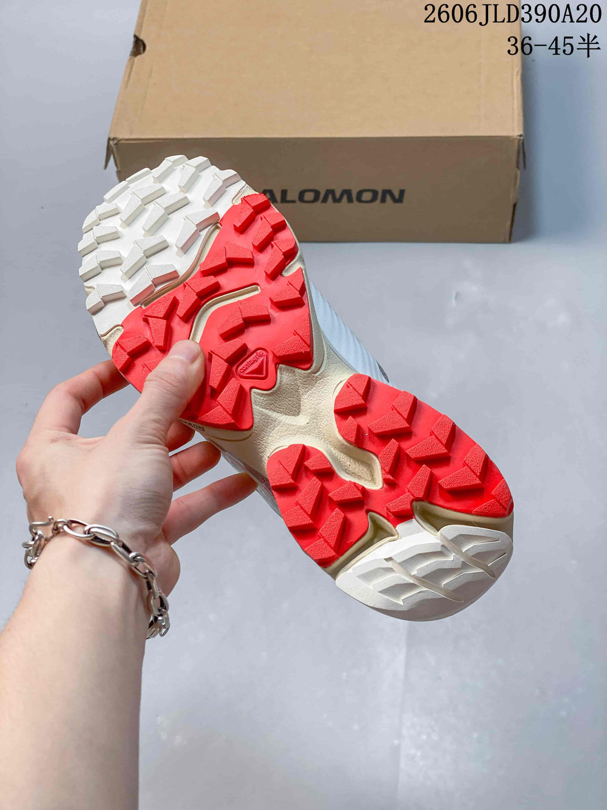 Salomon XT-4 OG GORE-TEX Trail Running Shoes, White Gray Red