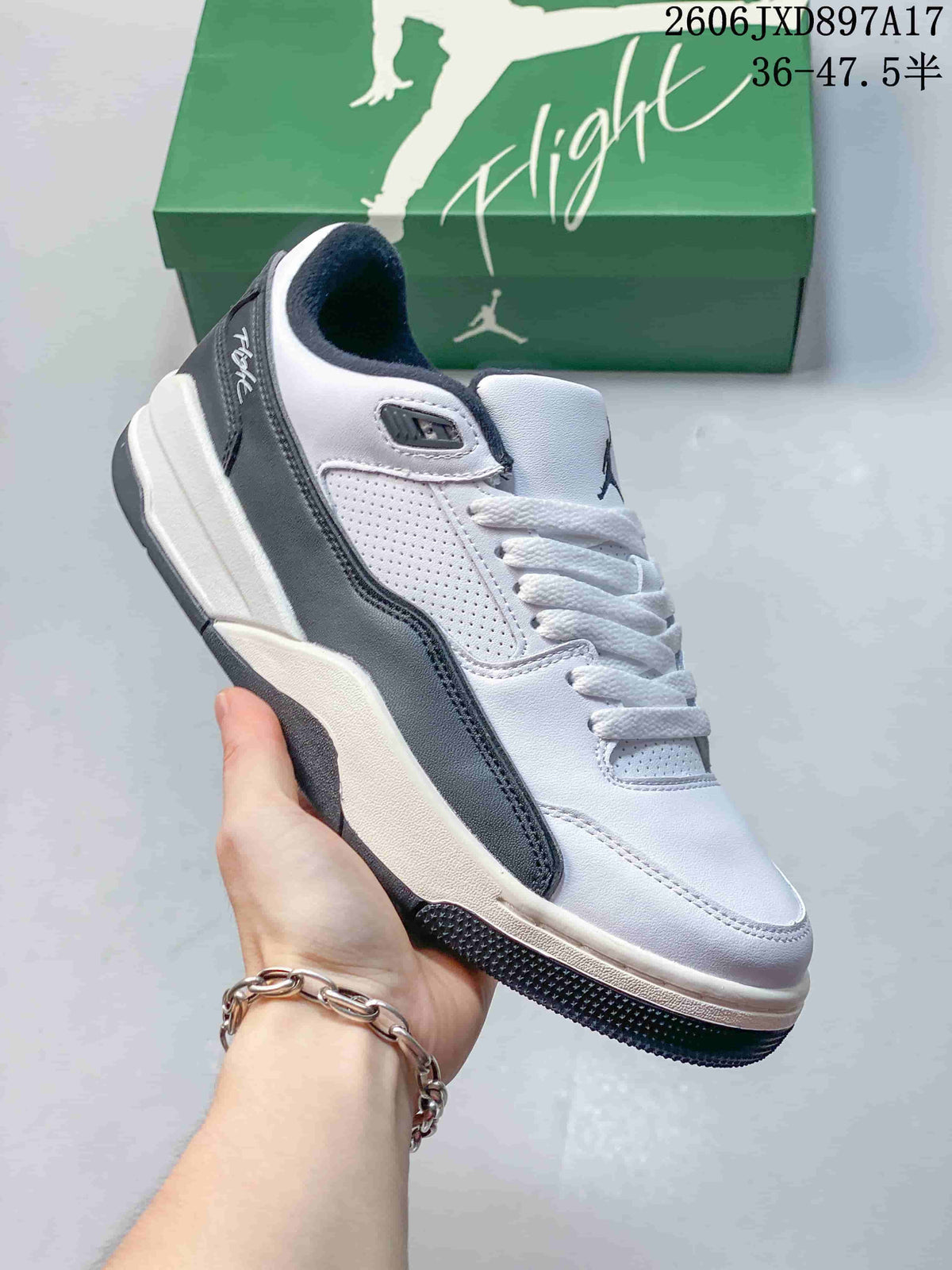 Jordan Flight Court Low-Top Sneakers White and Dark Grey