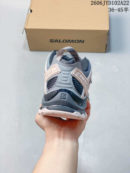 Salomon XA Pro 3D Low-Top Trail Shoes, Gray and Pink
