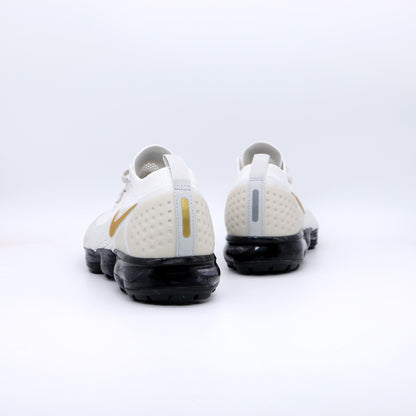 Nike Air VaporMax Flyknit White Gold Black Sneakers 942842-010