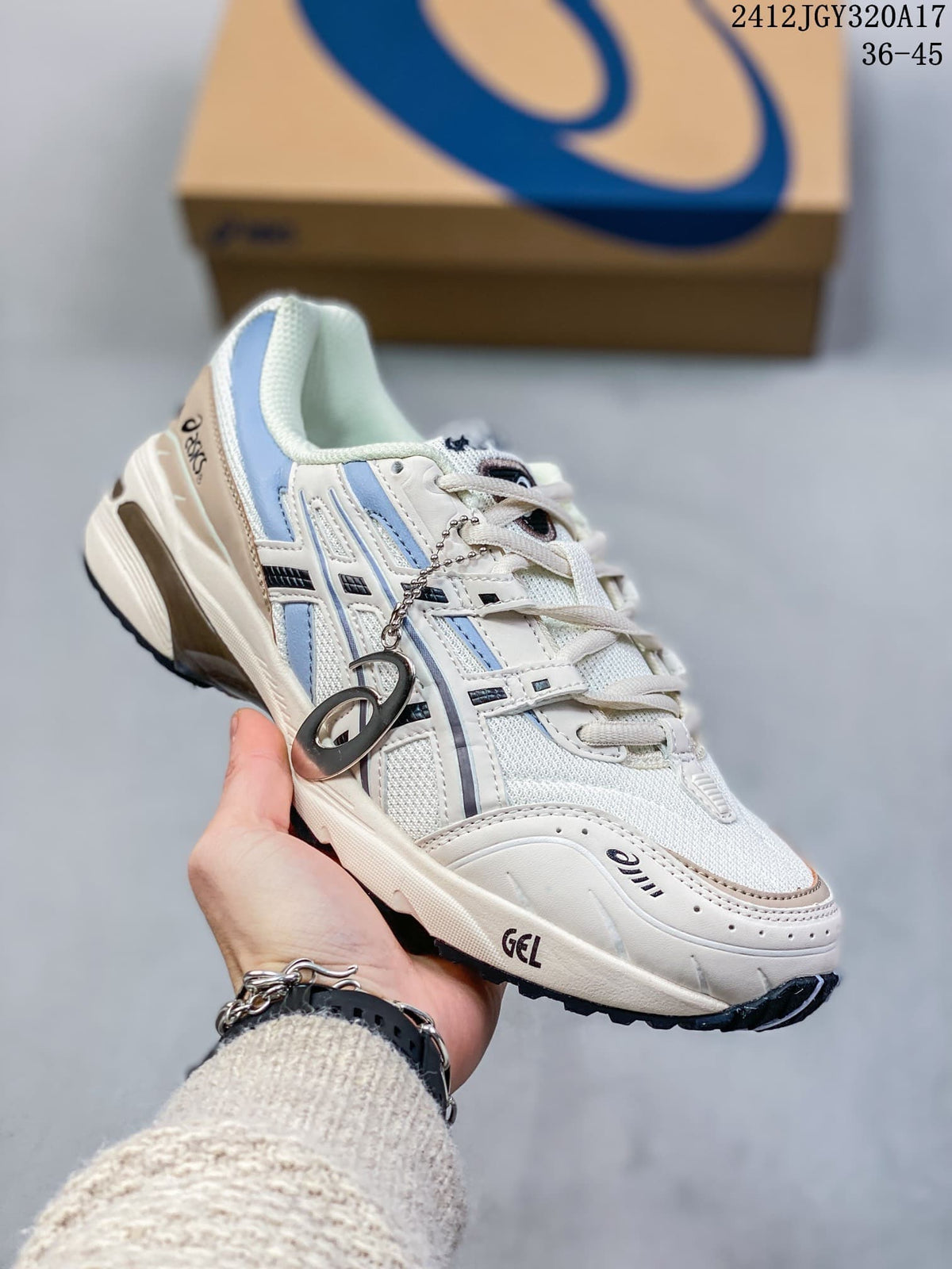 ASICS GEL-1090 White and Blue Sneakers