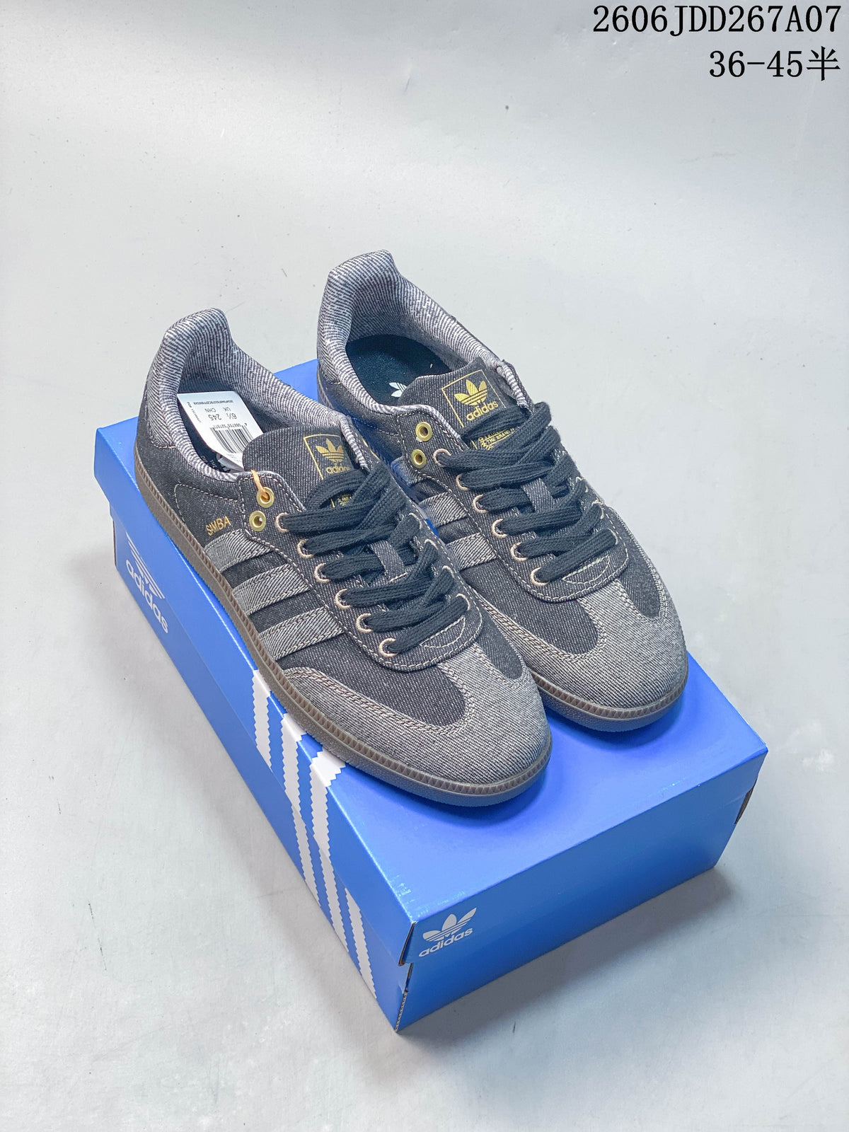 adidas Originals Samba Black Denim Low-Top Sneakers