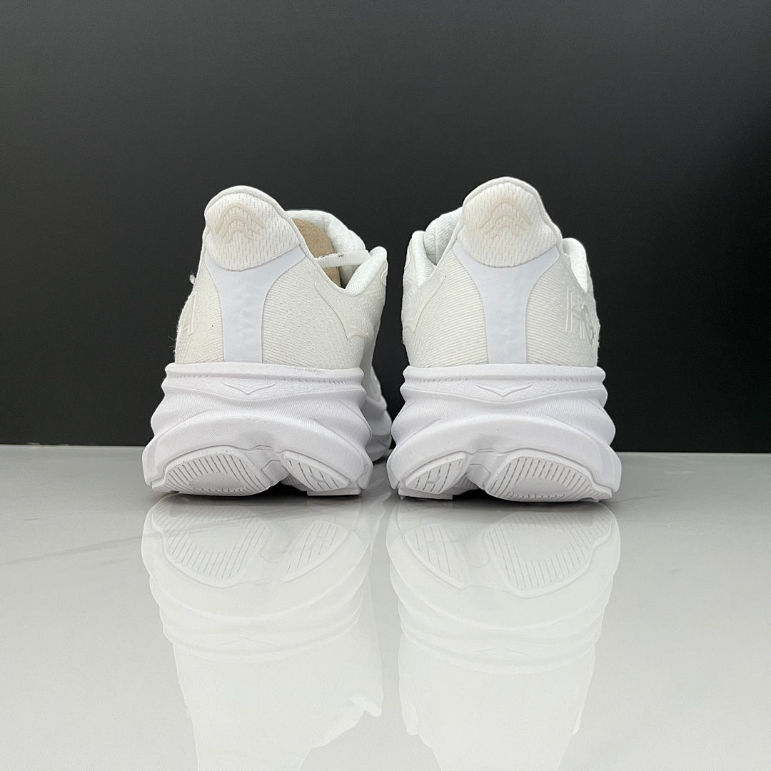 HOKA Clifton 9 White Running Sneakers