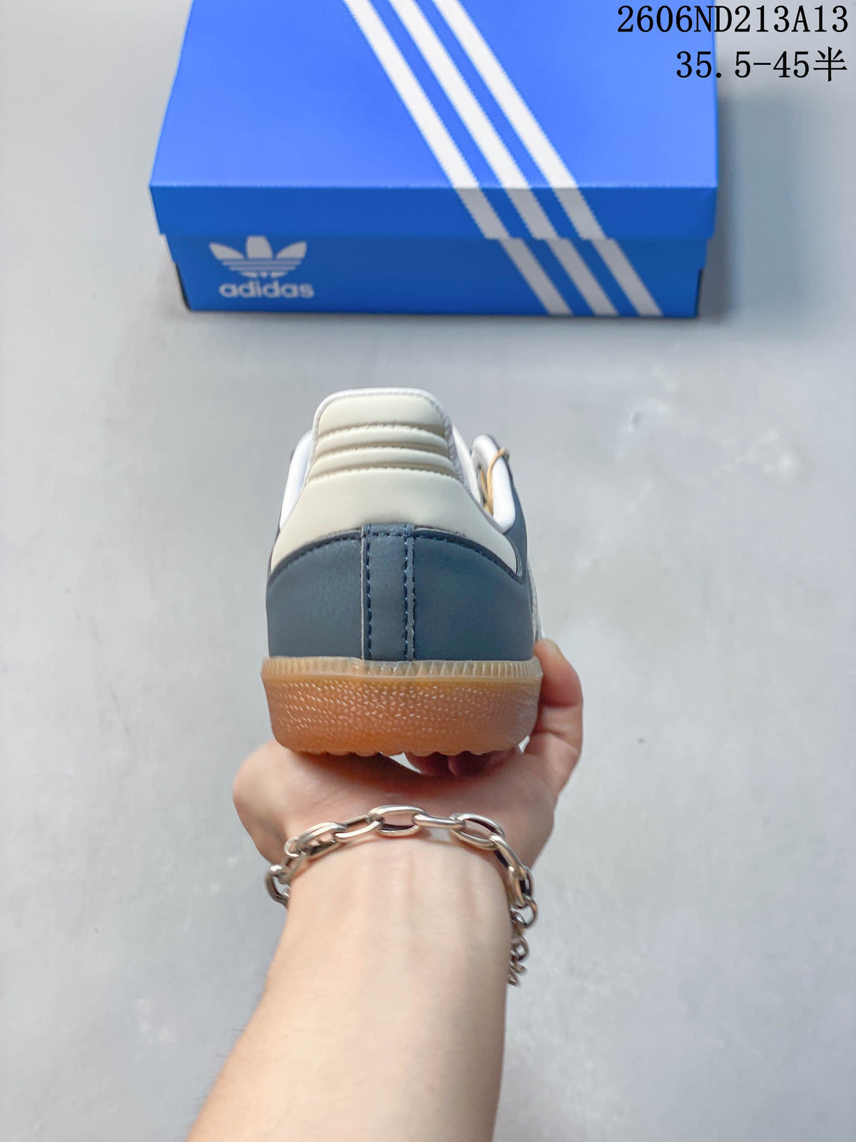 adidas Originals Samba OG Low-Top Sneakers in Blue and Cream